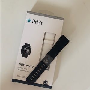 Large FitBit Versa Classic Bands- Black and White
